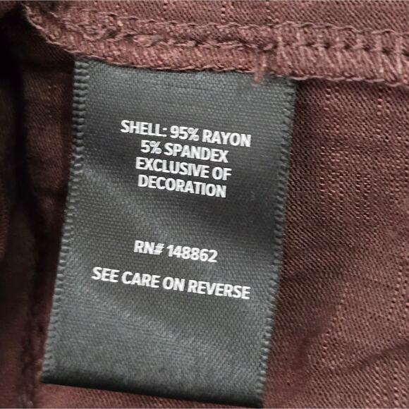 Torrid Chocolate Brown Knit V-Neck Lace Inset Babydoll Top Shirt Plus Size 3 3X - Picture 8 of 12